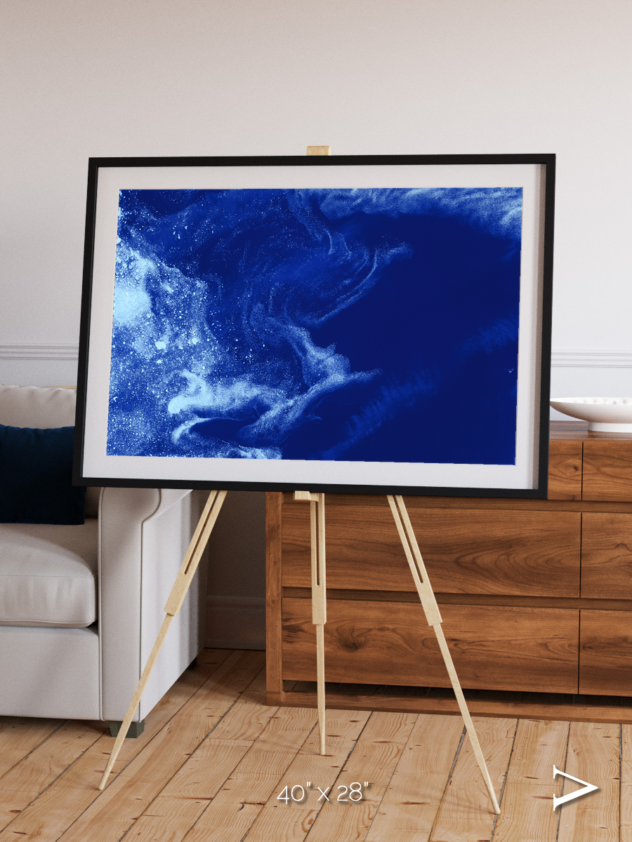 Wind Signatures, Ice Stars Framed & Mounted Print