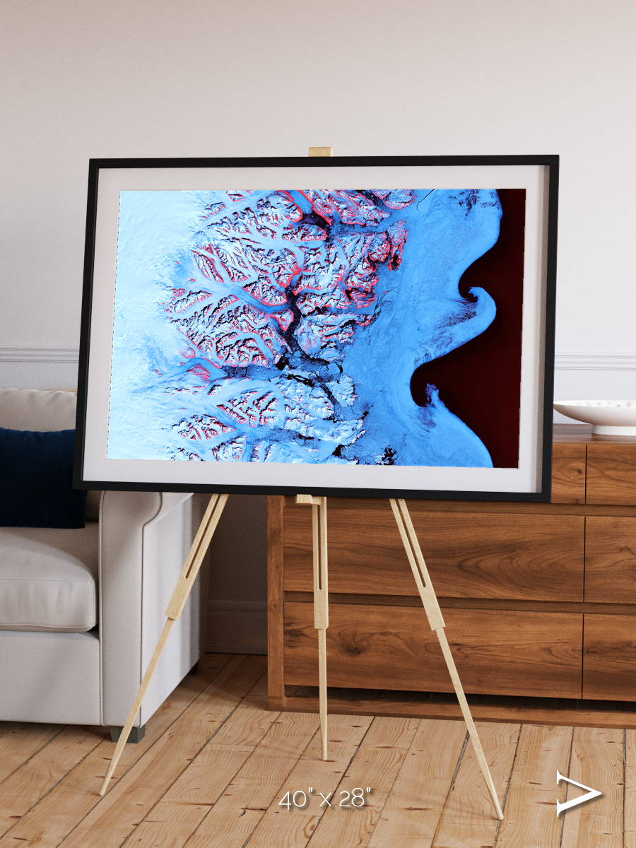 Polar Flow, Ice Waves Framed & Mounted Print