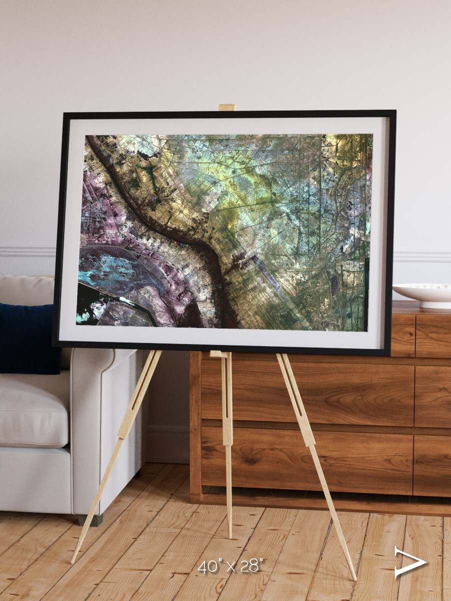 Floodplain Lines, Iraqi Emplacement Framed & Mounted Print