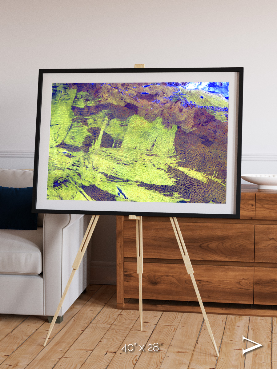 Lake Lines, Lake Amadeus Framed & Mounted Print