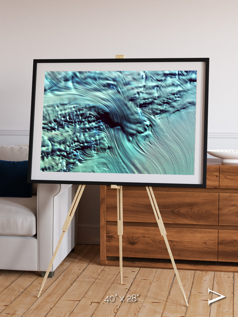 Ice River, Lambert Glacier Framed & Mounted Print