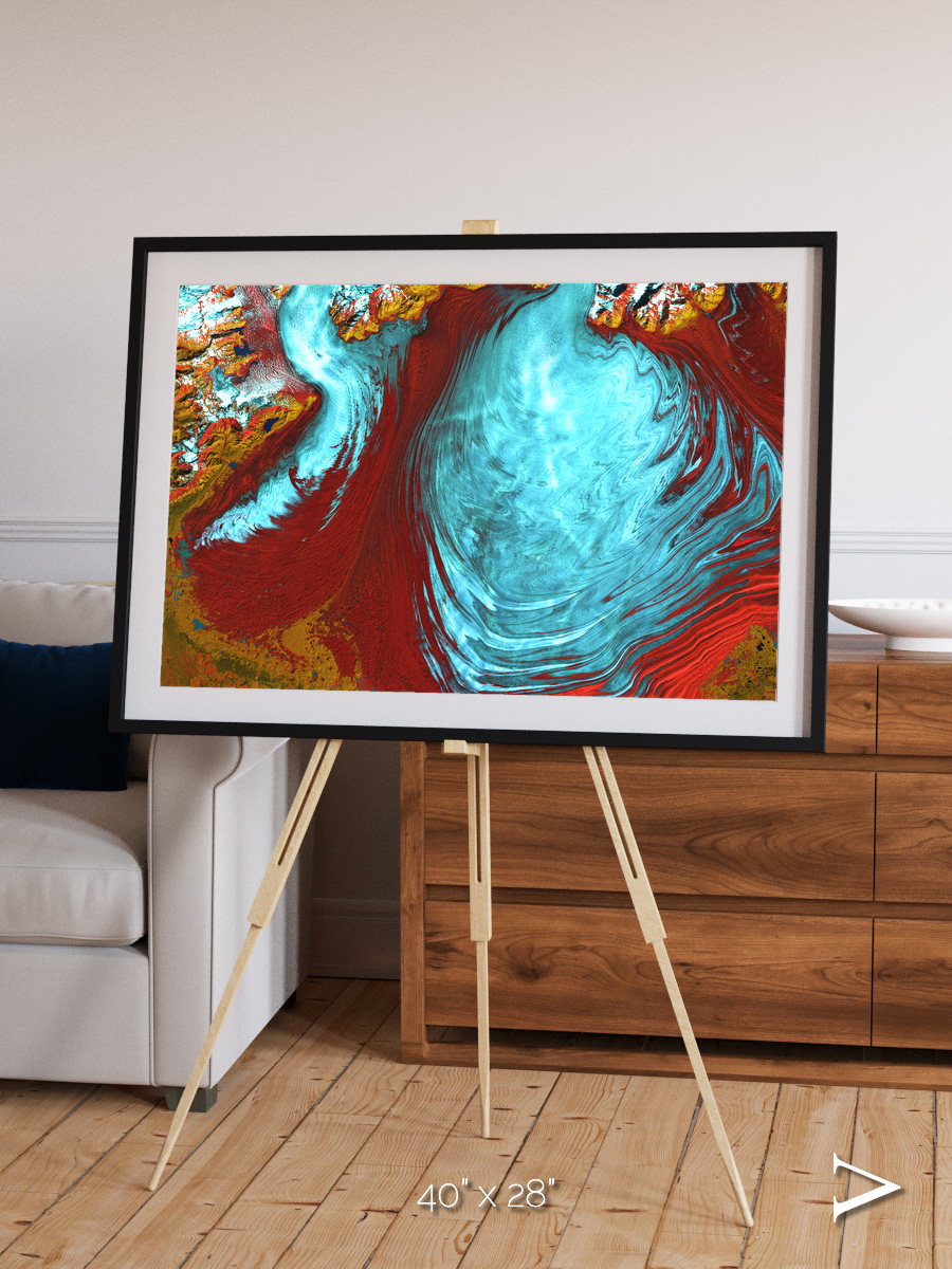 Glacial Passage, Malaspina Glacier Framed & Mounted Print