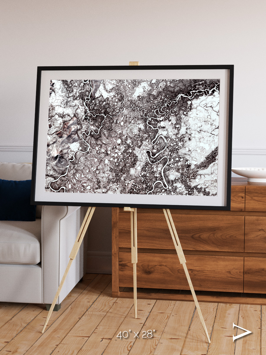 River Threads, Mayn River Framed & Mounted Print