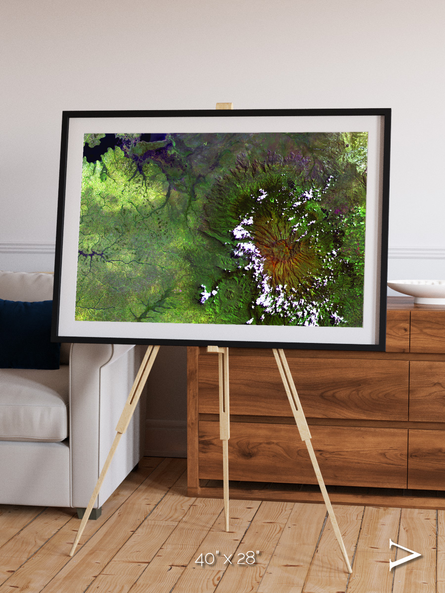 Vortex Trails, Mount Elgon Framed & Mounted Print