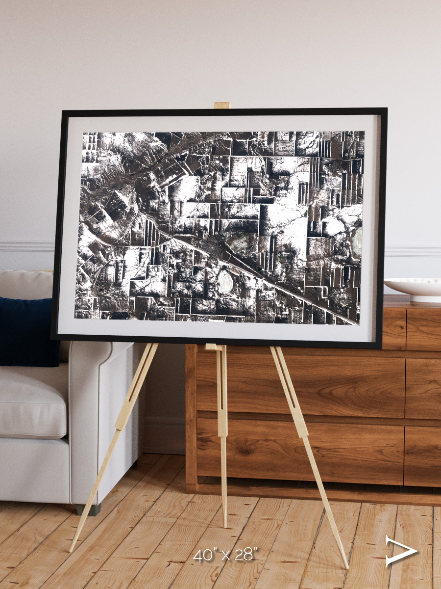 Fertile Threads, Northern Kazakhstan Framed & Mounted Print