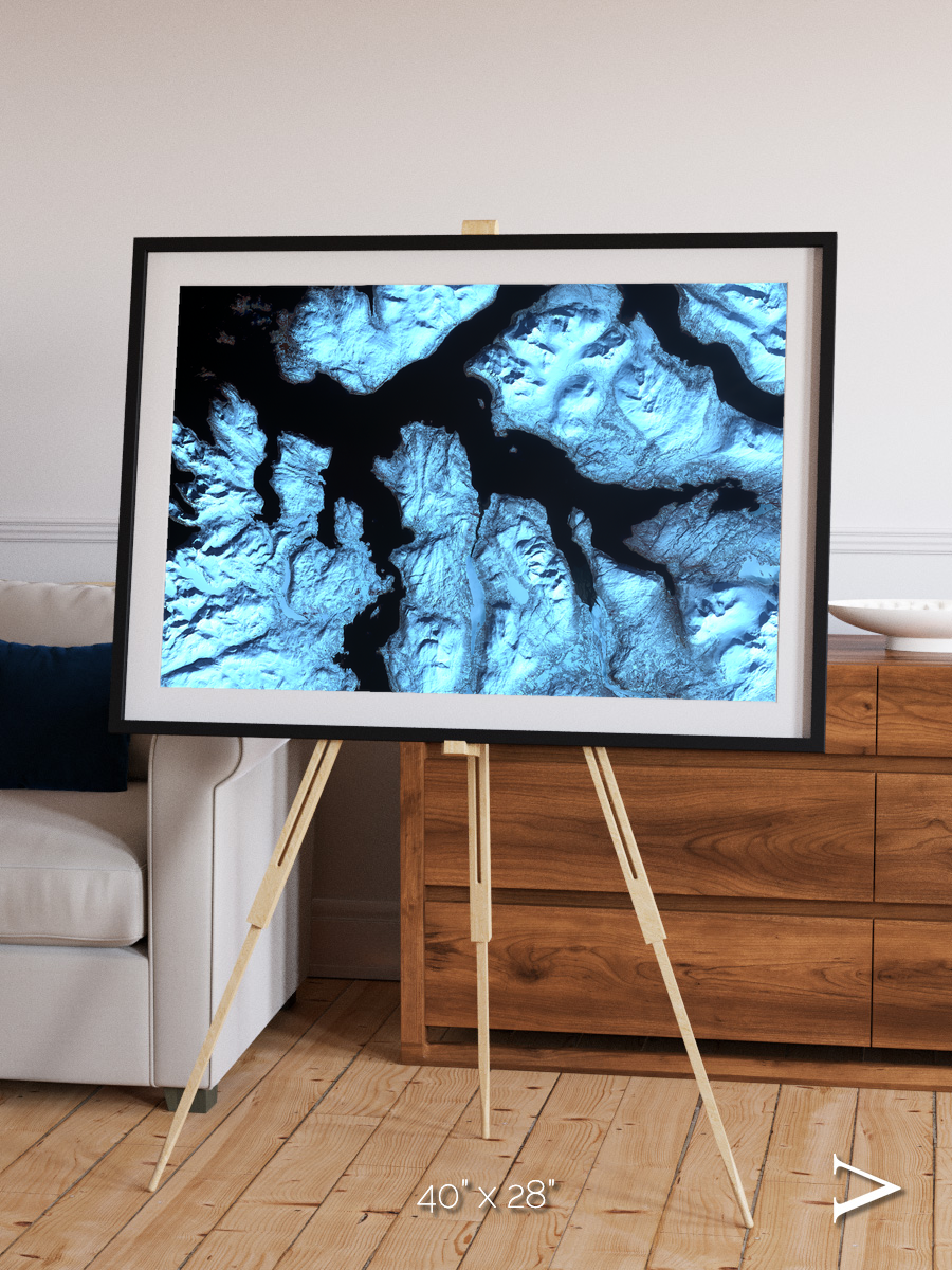 Glacial Passage, Northern Norway Framed & Mounted Print