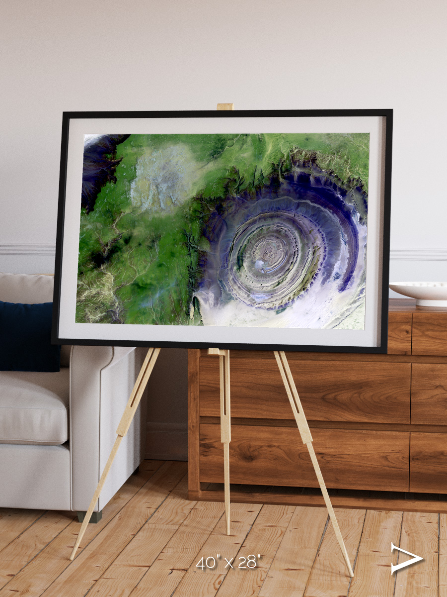 Dormant Giants, Richat Structure Framed & Mounted Print