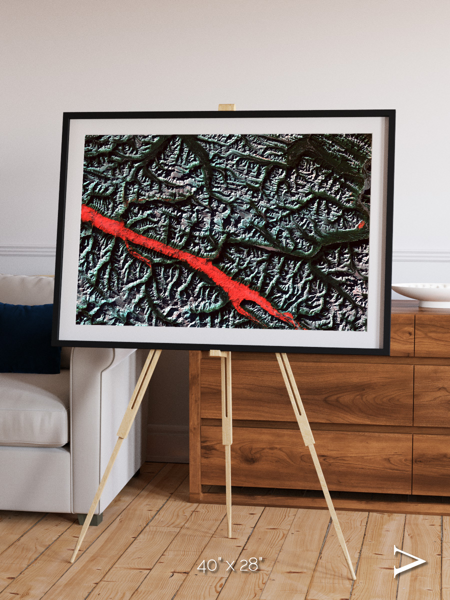 Light in the Trench, Canadian Rockies Framed & Mounted Print