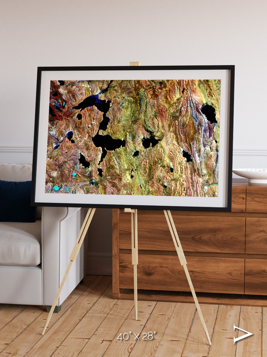 Above the Earth, Tibetan Plateau Framed & Mounted Print
