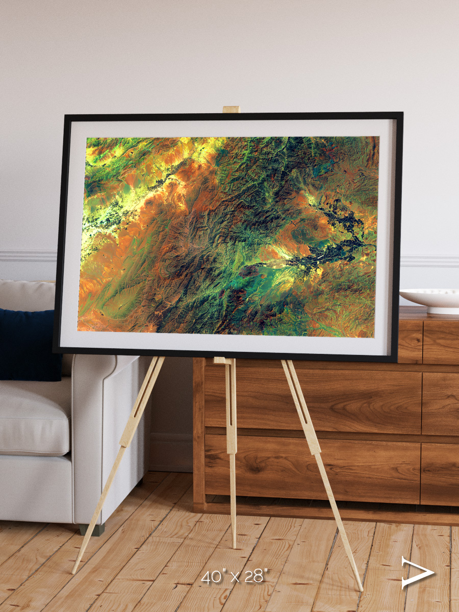 Irrigated Highlands, Eastern Afghanistan Framed & Mounted Print