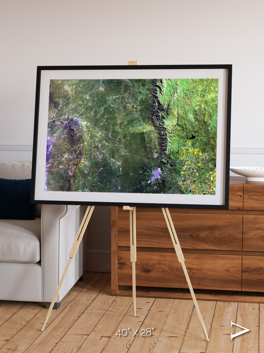 Radiating Plains, San Luis Framed & Mounted Print