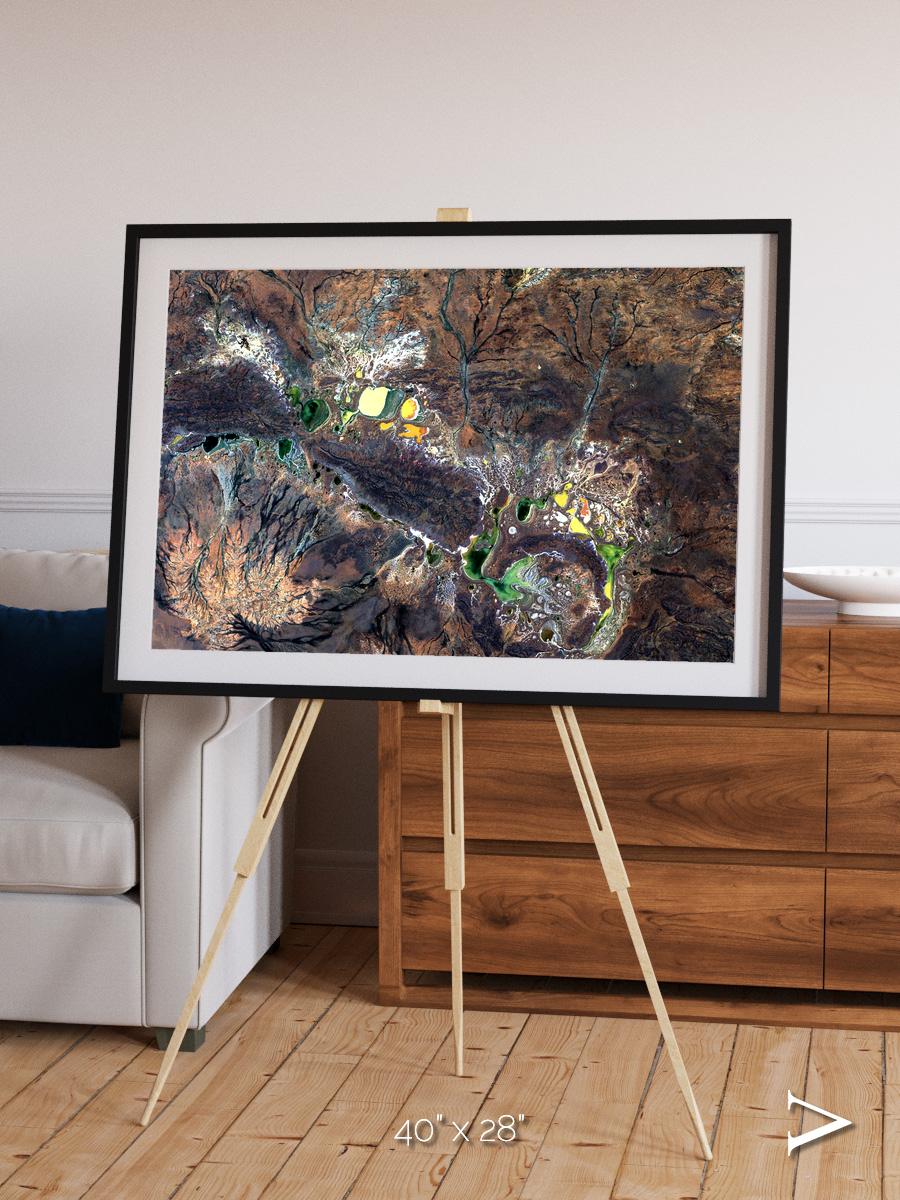 Ancient Impact, Shoemaker Crater Framed & Mounted Print