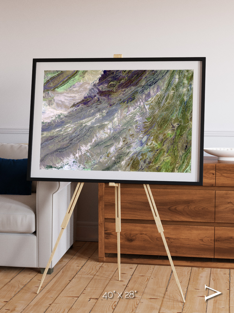 Rugged Relief, Sulaiman Mountains Framed & Mounted Print