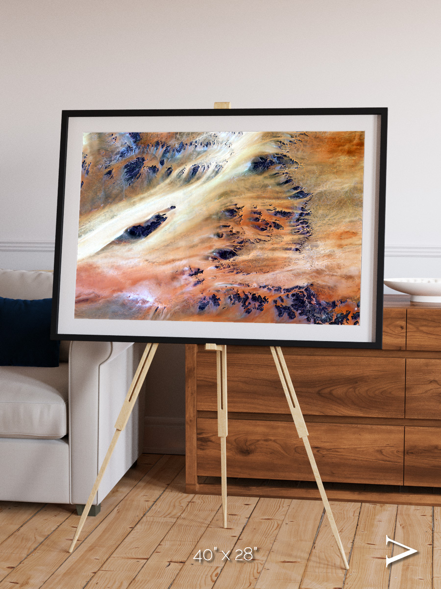Shifting Dunes, Terkezi Oasis Framed & Mounted Print