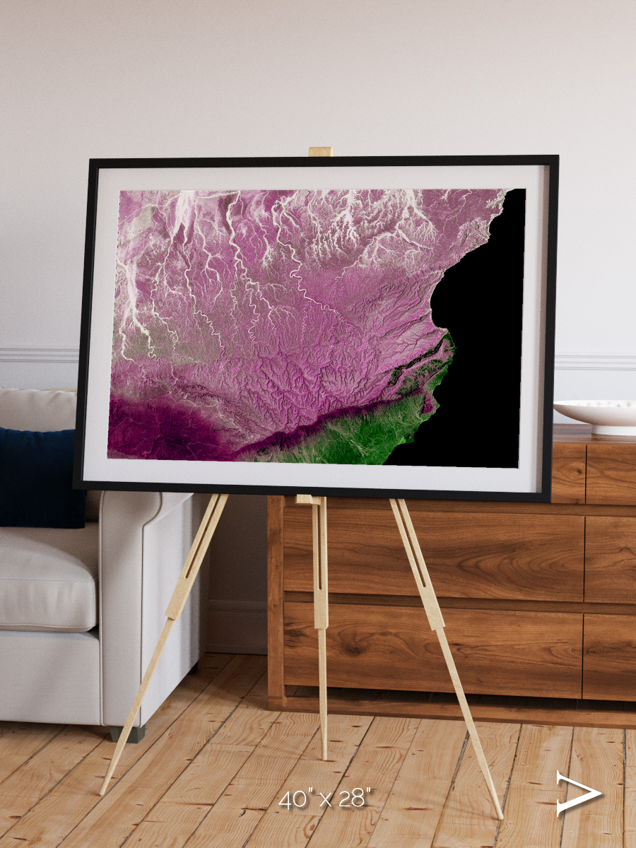 Monsoon Divide, Dhofar Framed & Mounted Print