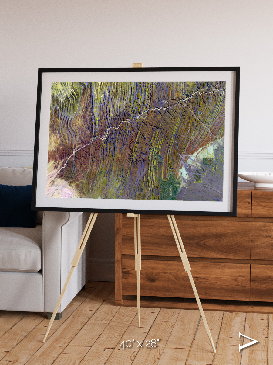 Shifting Dunes, Ugab River Framed & Mounted Print