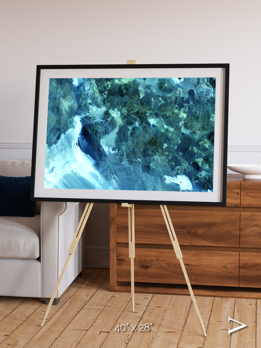 Heat Scars, Volcanoes Framed & Mounted Print