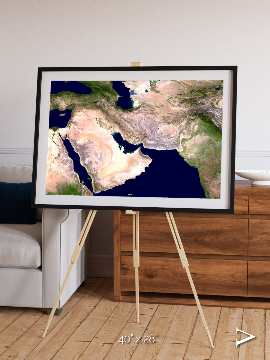 River Threads, Western Asia Framed & Mounted Print
