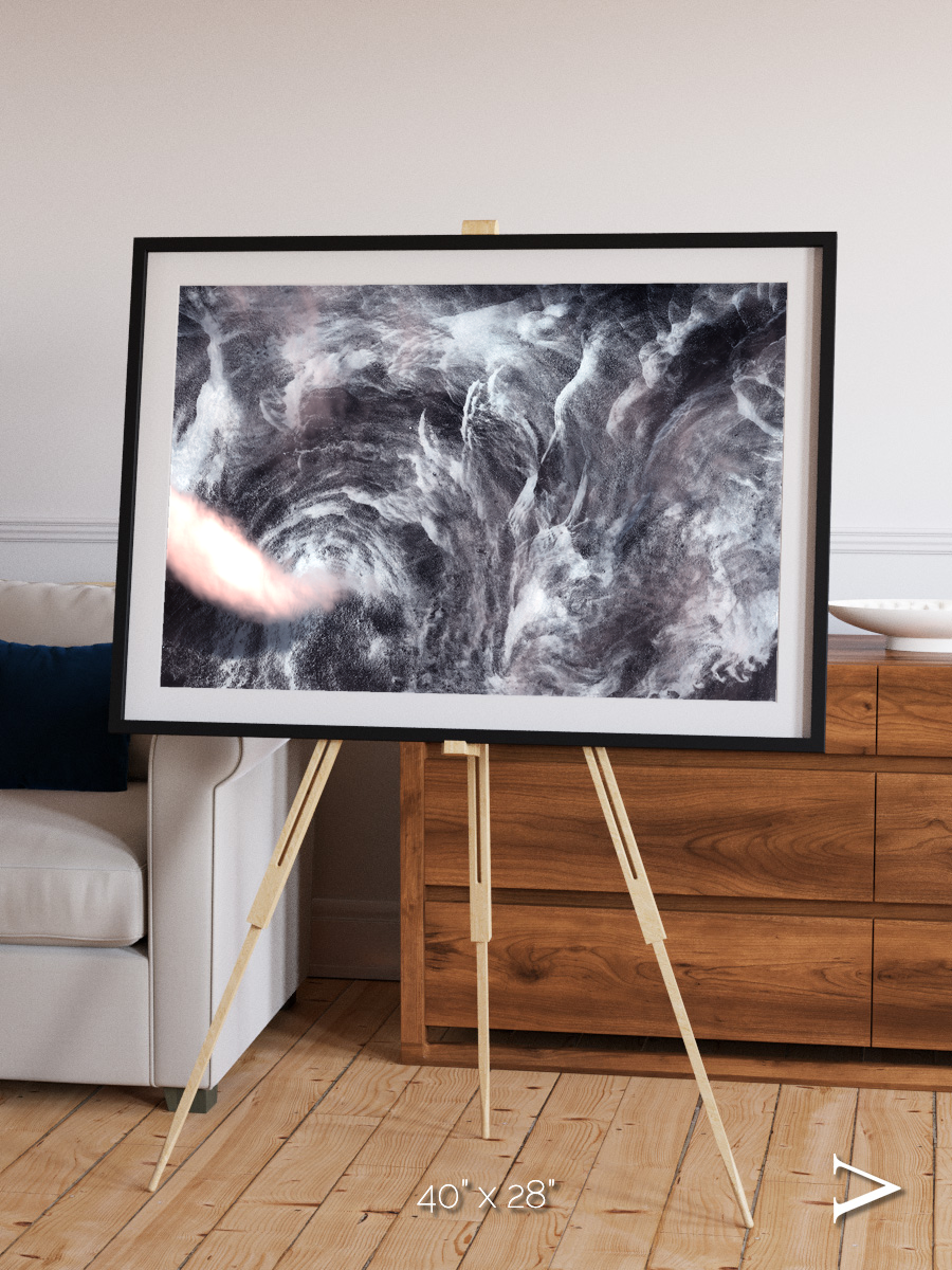 Wind Signatures, Whirlpool in the Air Framed & Mounted Print