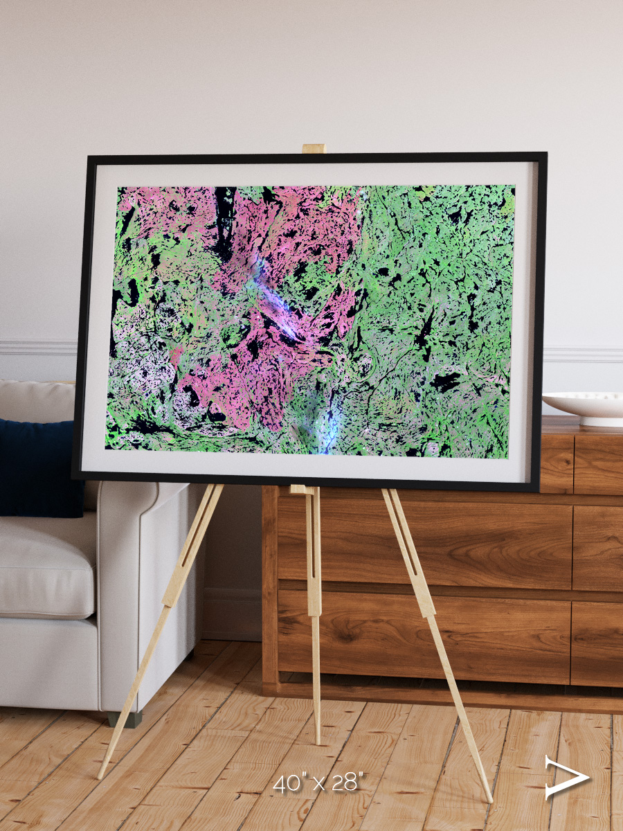 Ice River, Yellowknife Wetlands Framed & Mounted Print