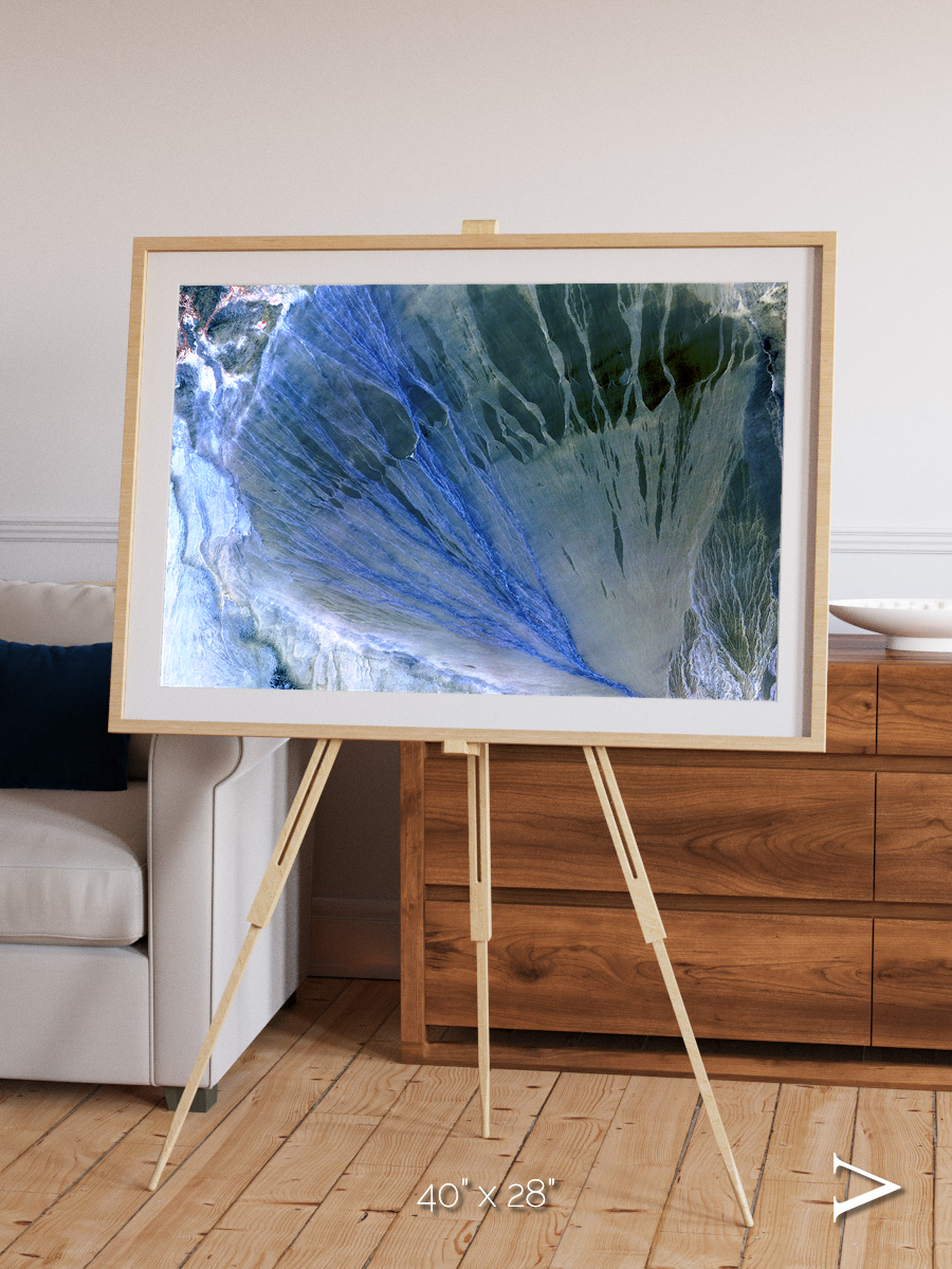 Sunlit Dunes, Alluvial Fan Framed & Mounted Print