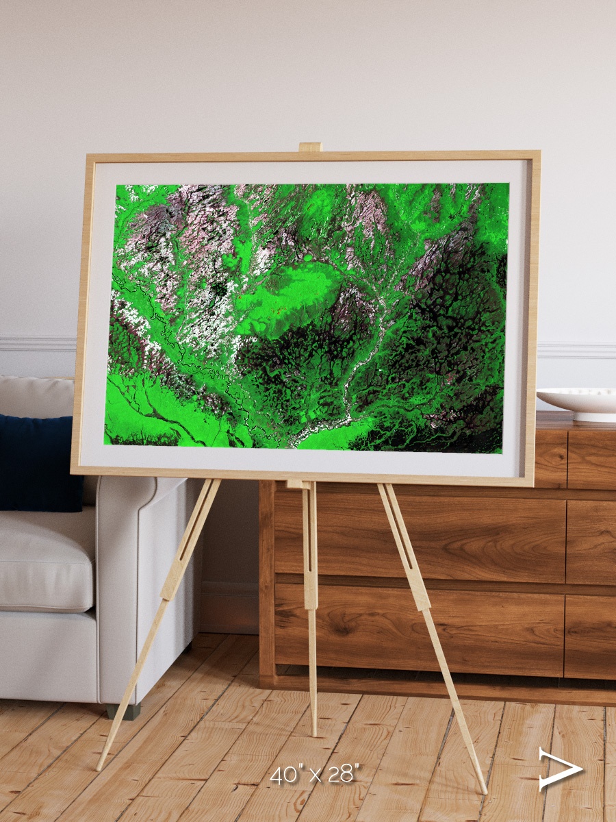 Ribbon River, Araca River Framed & Mounted Print
