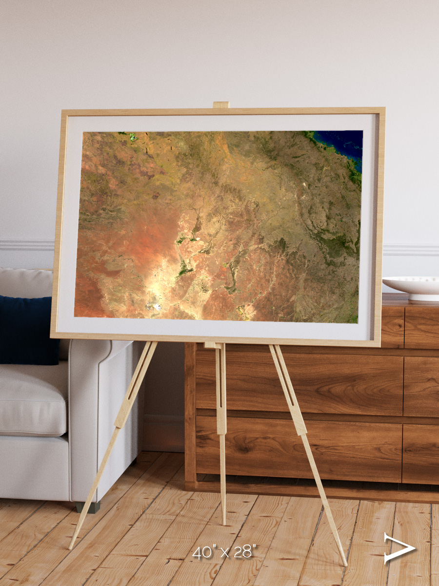 Winding Waters, Australia Framed & Mounted Print