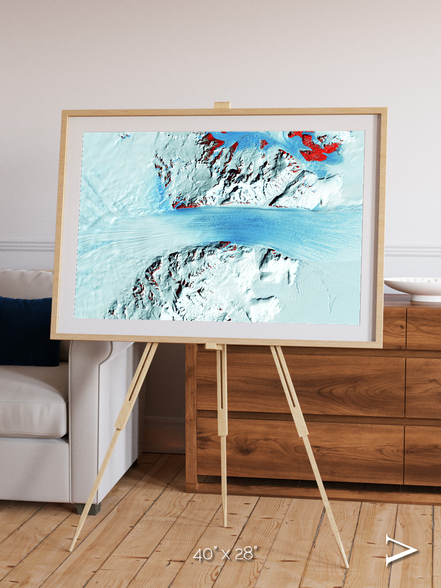 River of Ice, Byrd Glacier Framed & Mounted Print