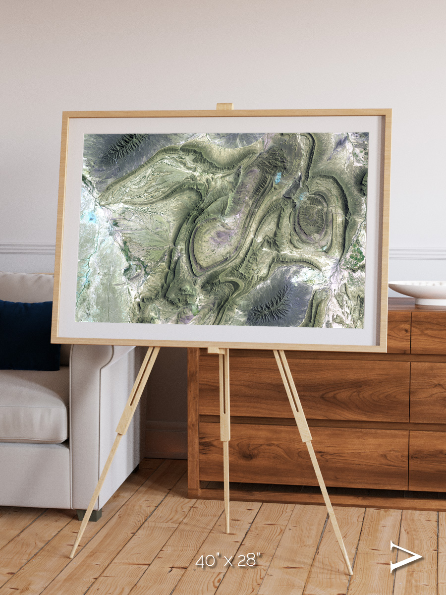 Rugged Relief, Coahuila Mexico Framed & Mounted Print