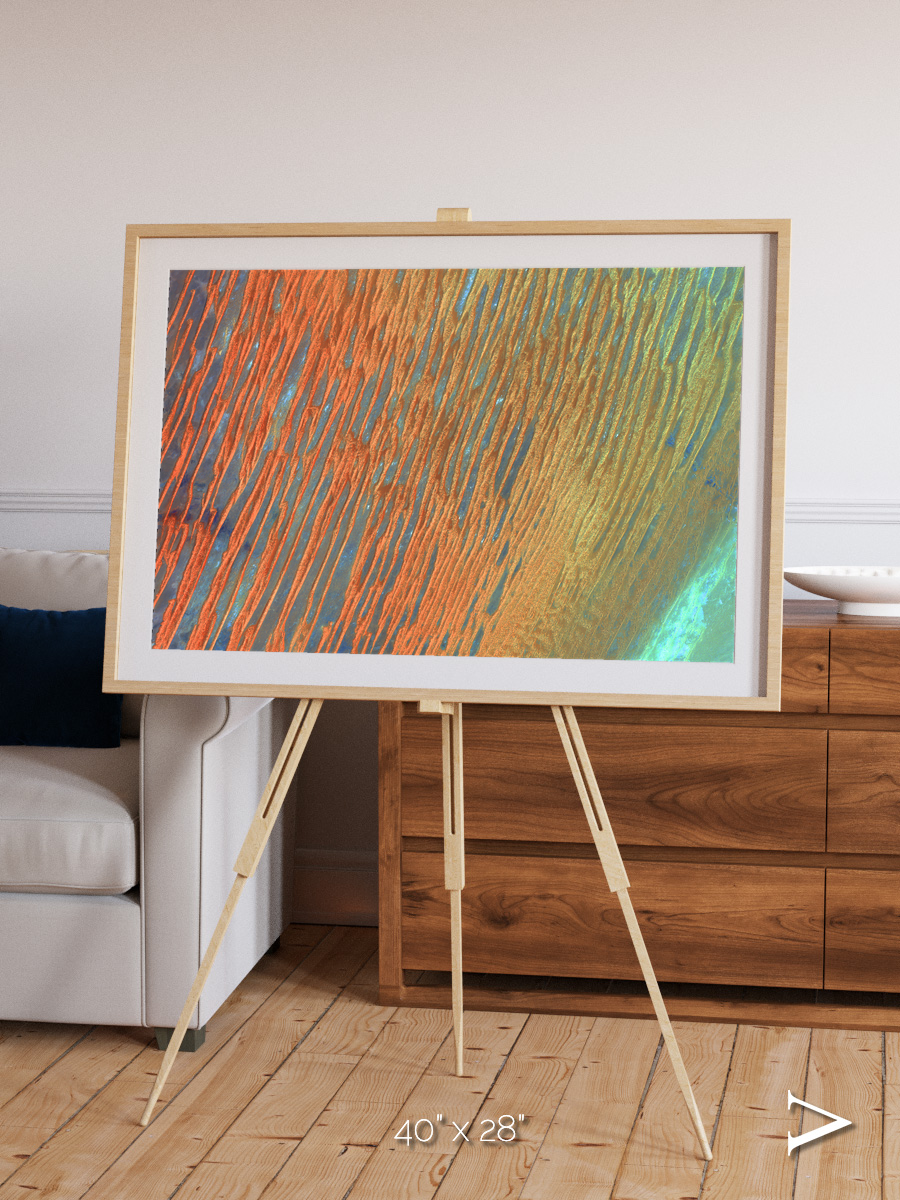 Windwritten Sands, Erg Chech Framed & Mounted Print