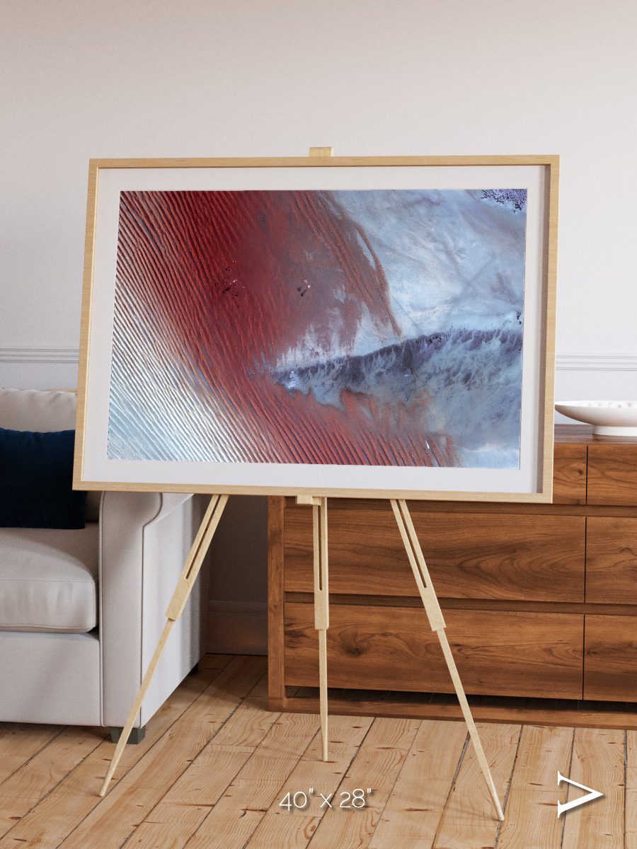 Wind Signatures, Empty Quarter Framed & Mounted Print