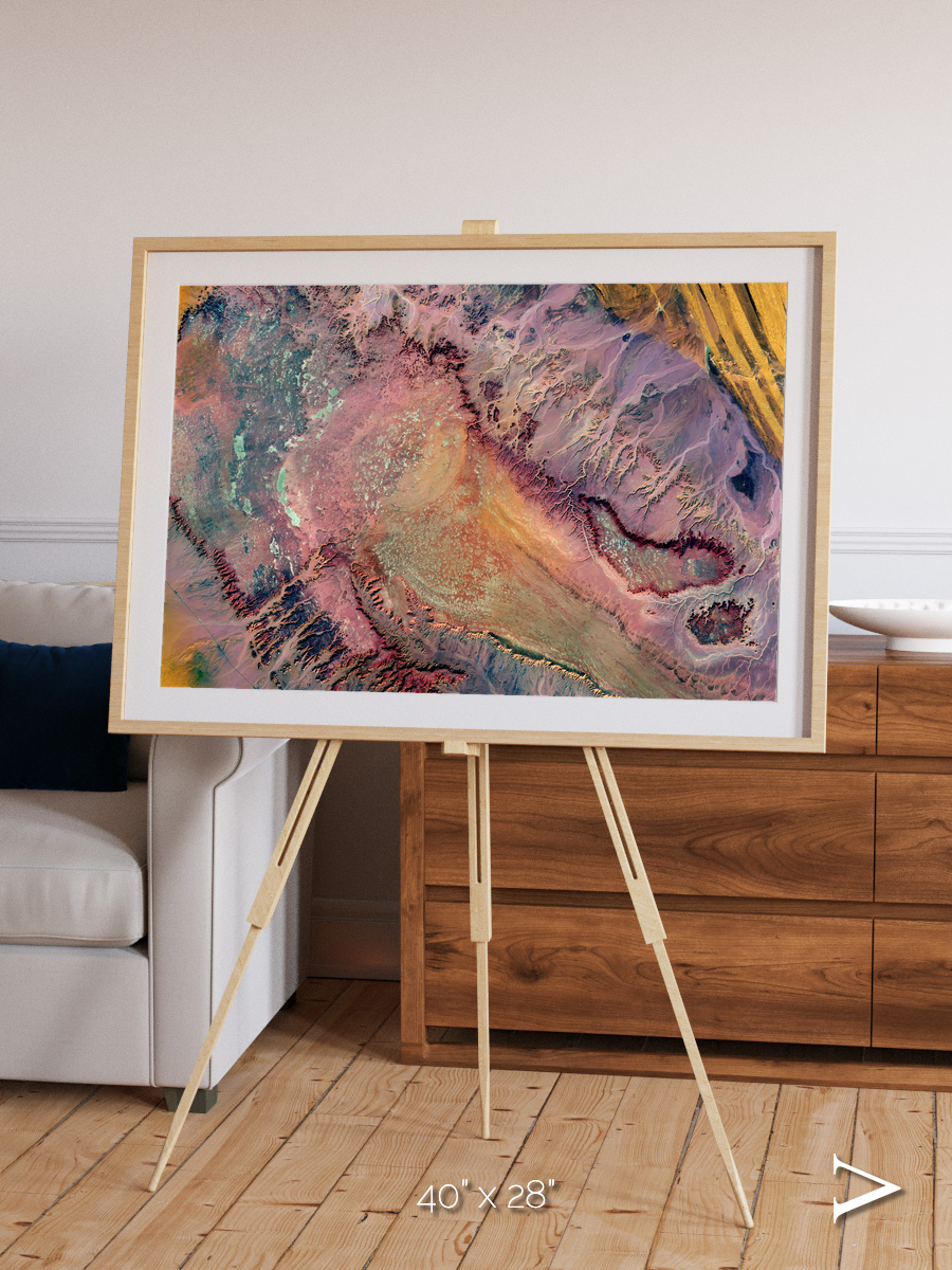 Echoes of Water, Western Desert Framed & Mounted Print
