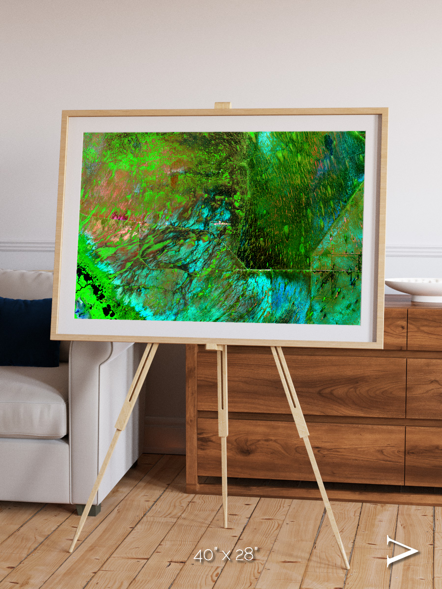 Linear Dunes, Florida Everglades Framed & Mounted Print