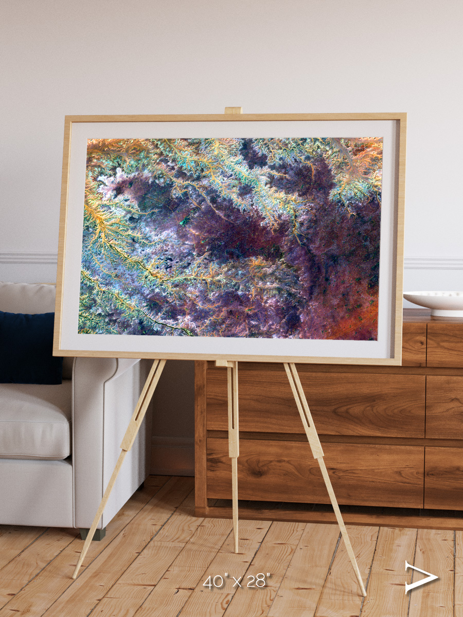 River and Plain, Ghadamis River Framed & Mounted Print