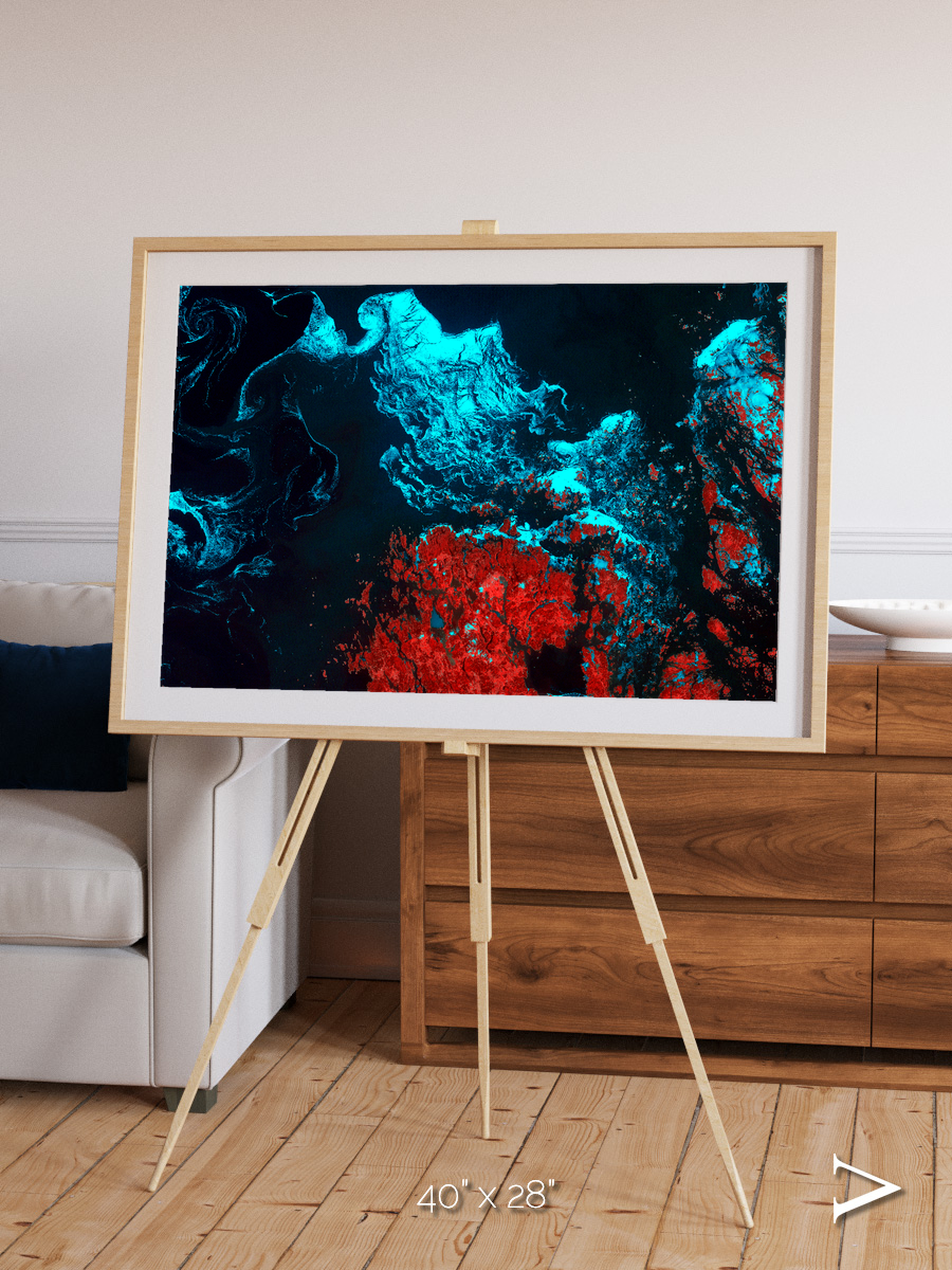 Island Sanctuary, Ghostly Grease Ice Framed & Mounted Print