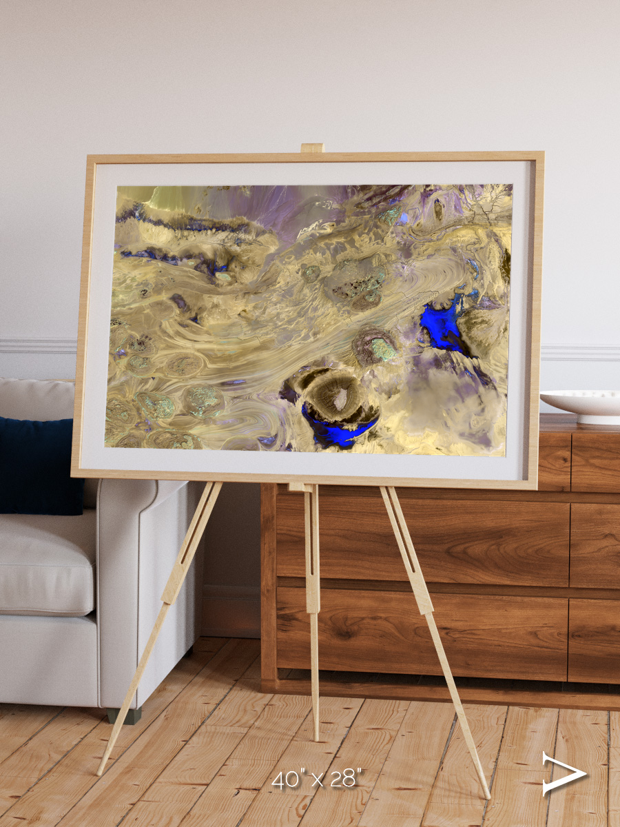 Salt Mirror, Great Salt Desert Framed & Mounted Print