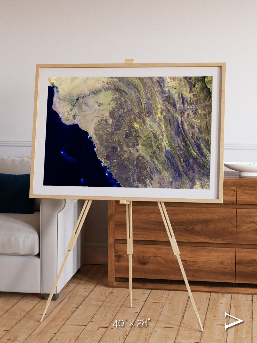 Fire Fields, Harrat Al Birk Framed & Mounted Print