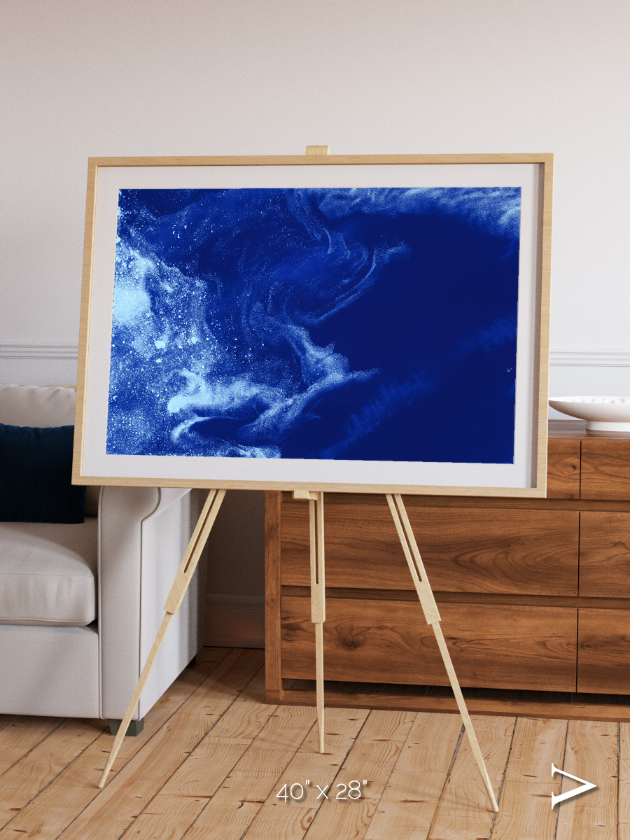 Wind Signatures, Ice Stars Framed & Mounted Print