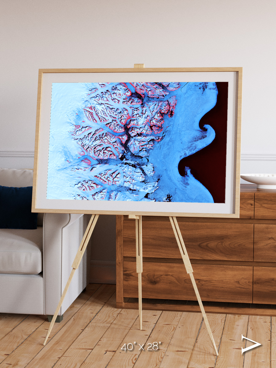 Polar Flow, Ice Waves Framed & Mounted Print