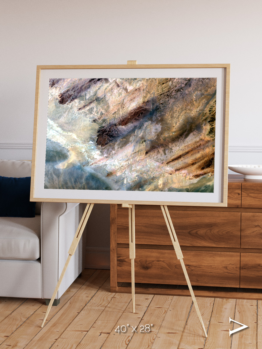 Lava Lines, Impact Framed & Mounted Print