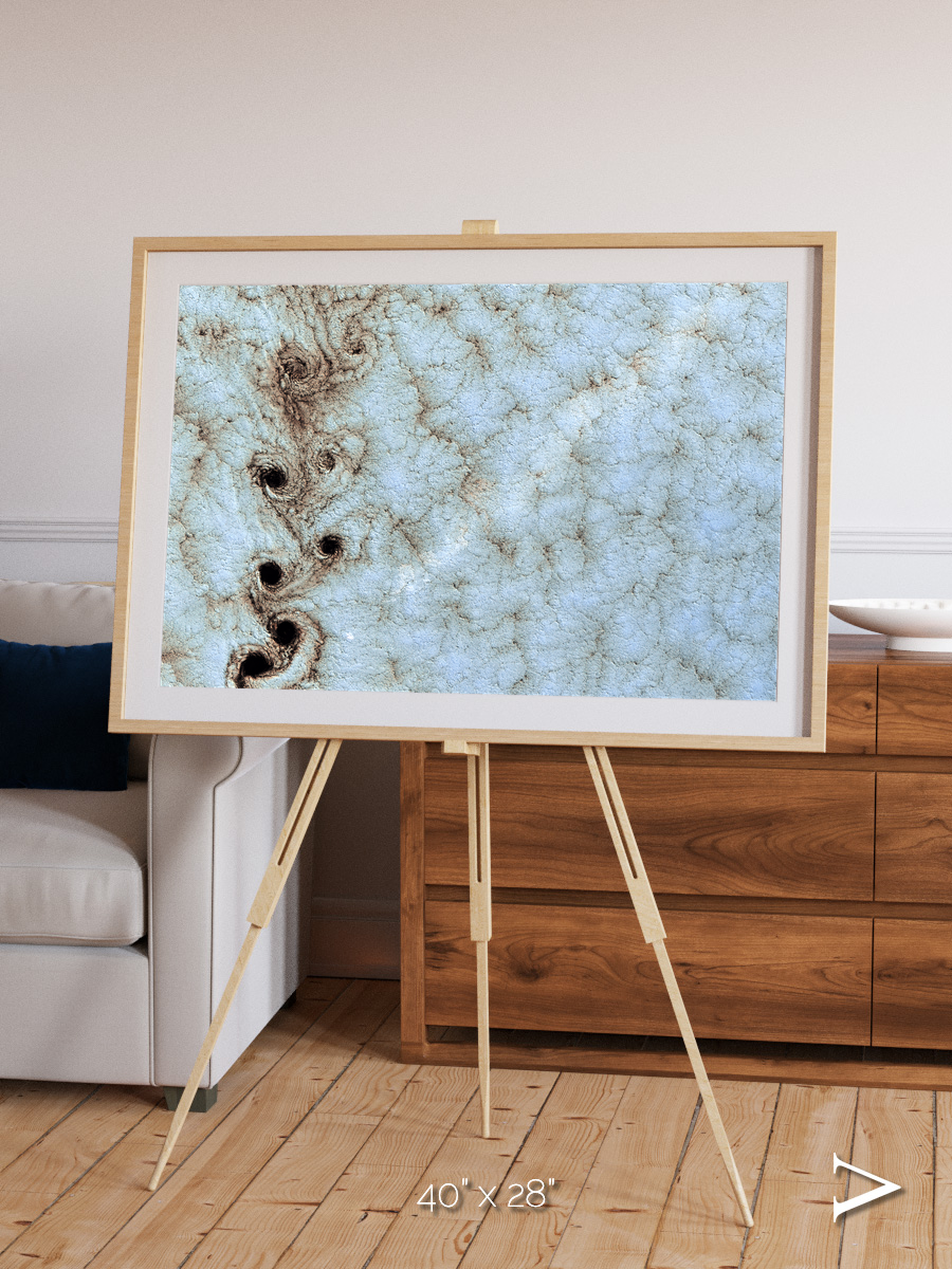 Wind Signatures, Karman Vortices Framed & Mounted Print