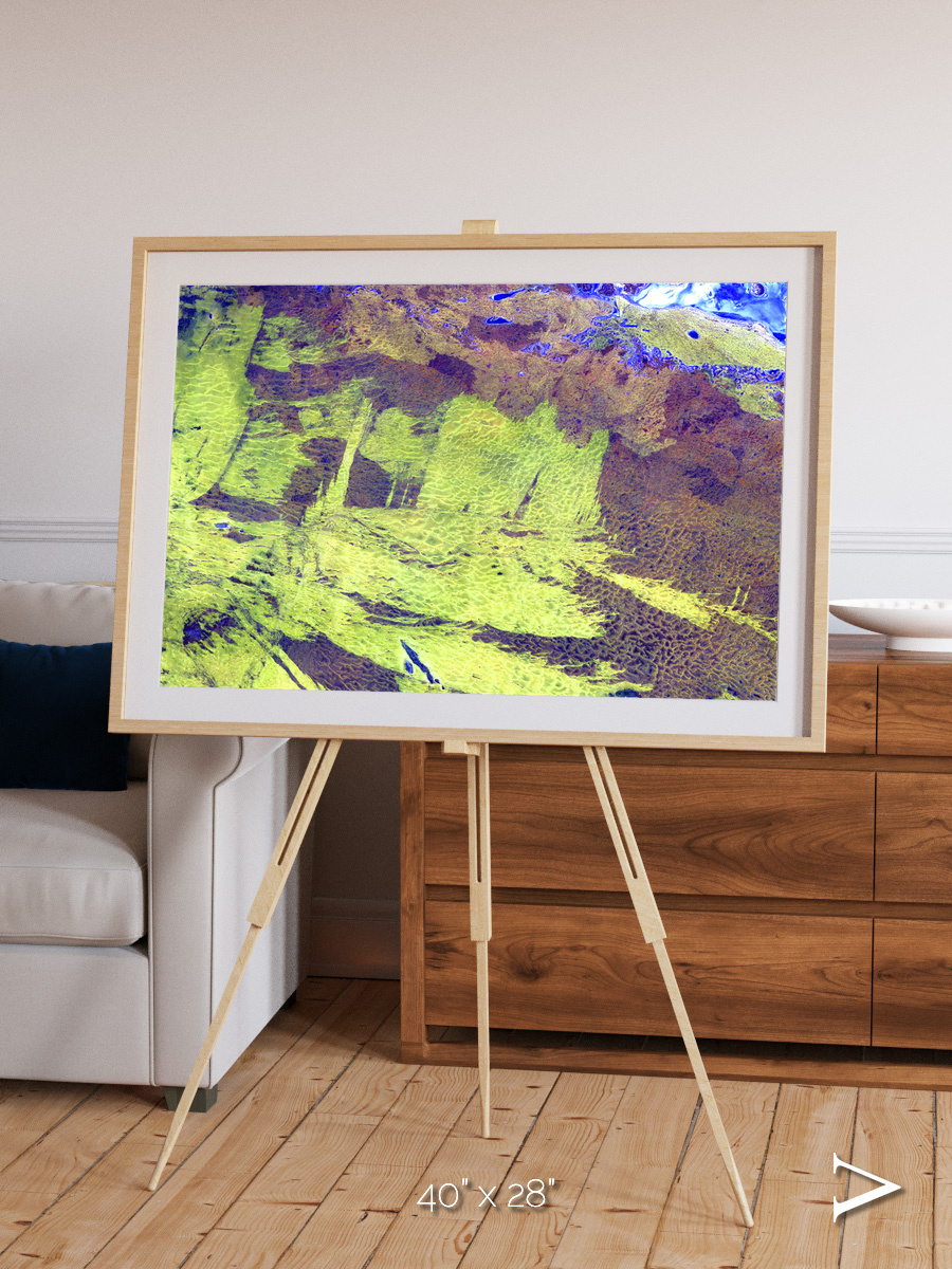 Lake Lines, Lake Amadeus Framed & Mounted Print