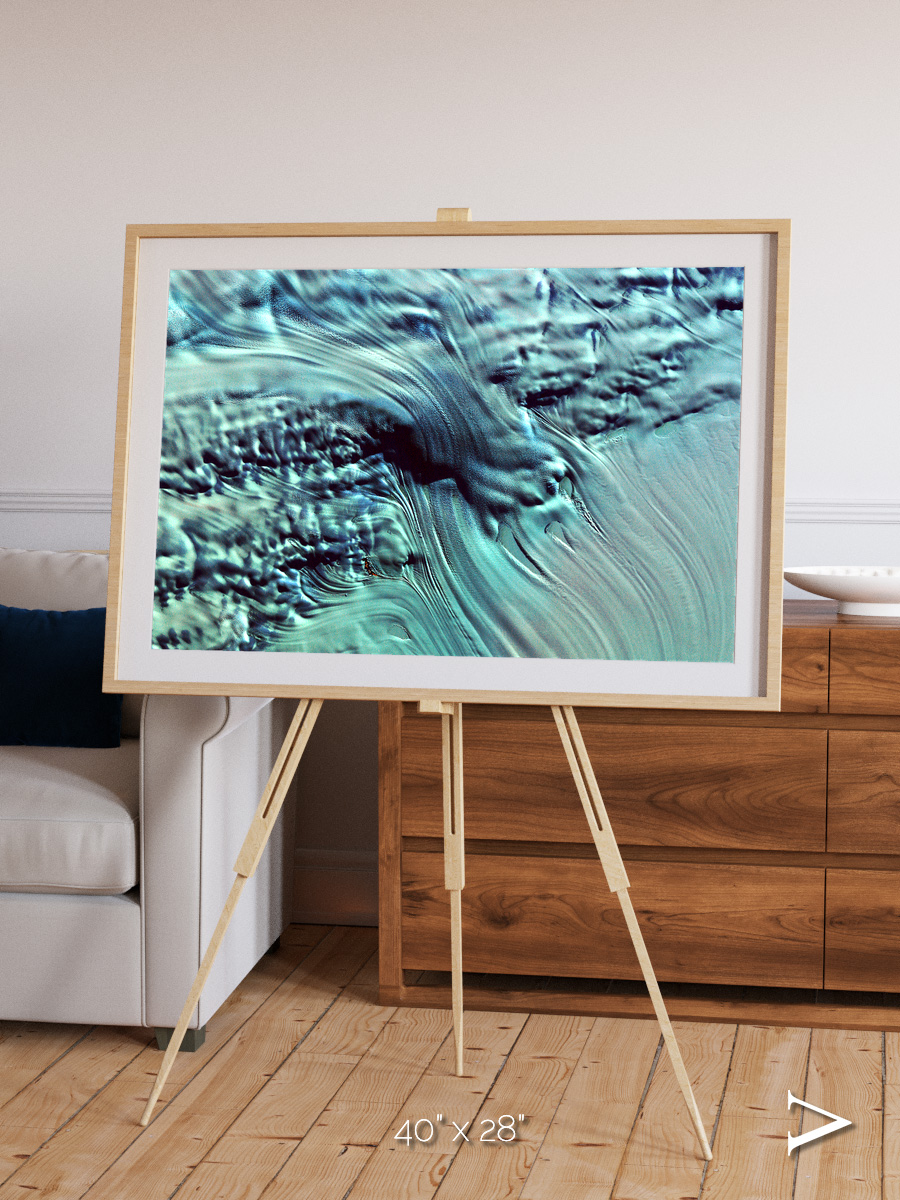 Ice River, Lambert Glacier Framed & Mounted Print
