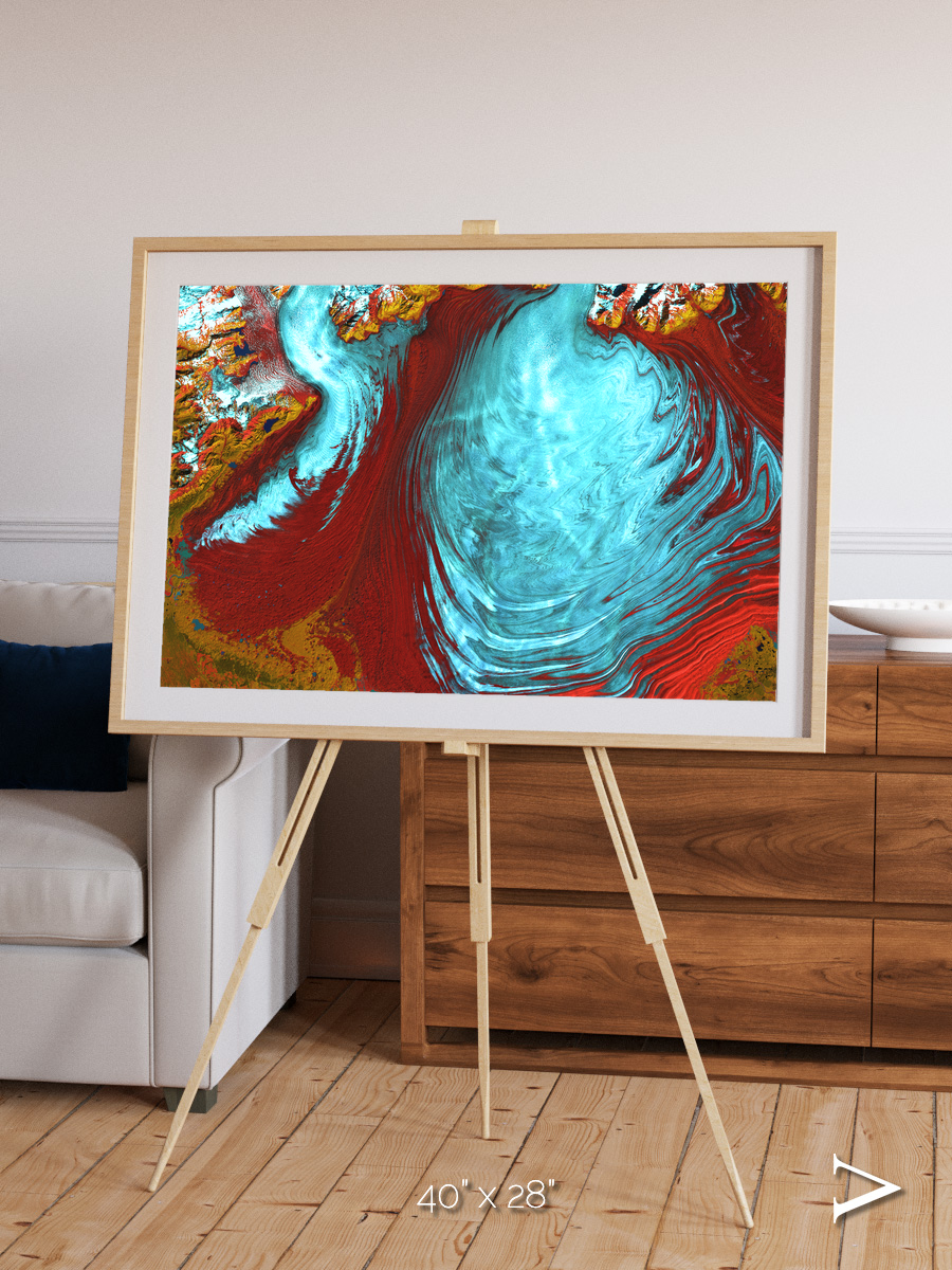 Glacial Passage, Malaspina Glacier Framed & Mounted Print