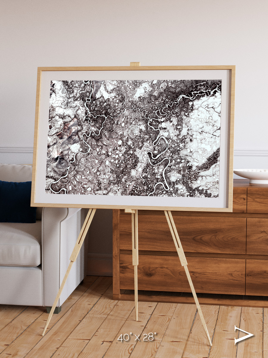 River Threads, Mayn River Framed & Mounted Print