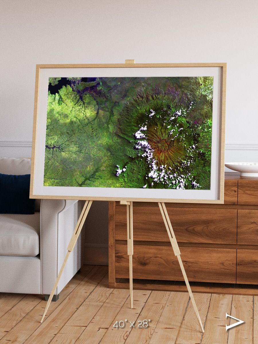 Vortex Trails, Mount Elgon Framed & Mounted Print