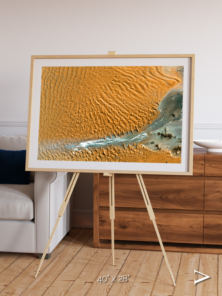 Sands in Motion, Namib Desert Framed & Mounted Print