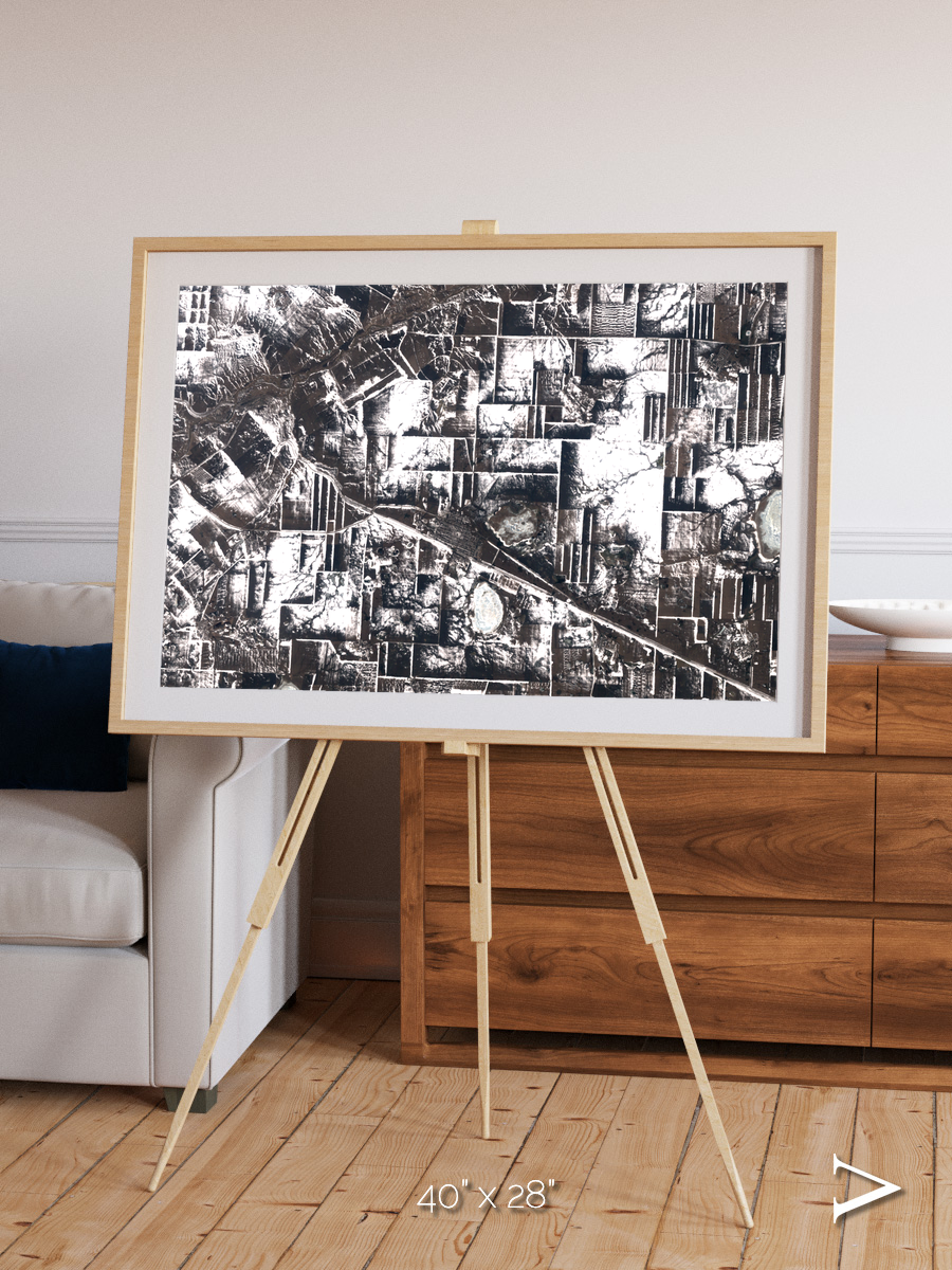 Fertile Threads, Northern Kazakhstan Framed & Mounted Print