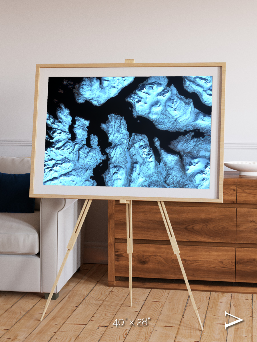 Glacial Passage, Northern Norway Framed & Mounted Print