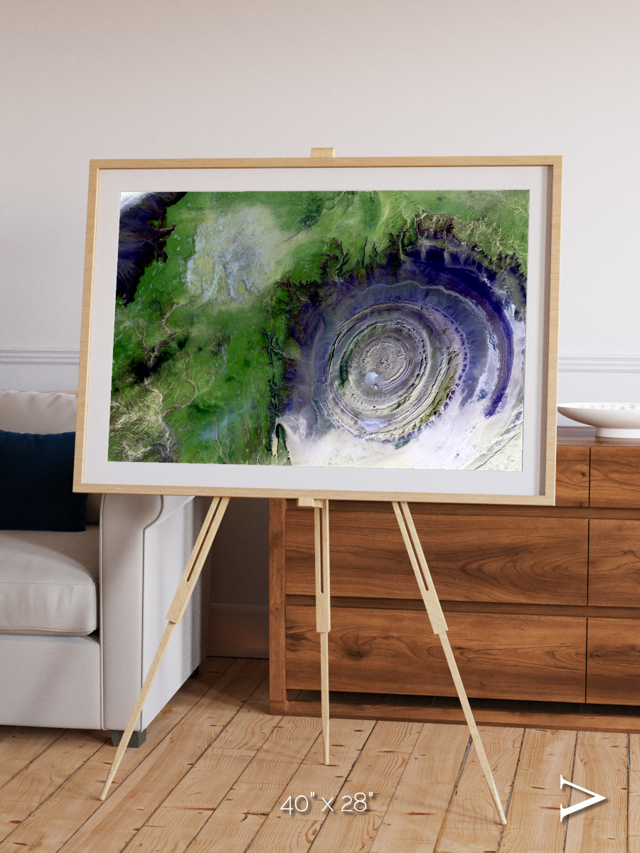 Dormant Giants, Richat Structure Framed & Mounted Print